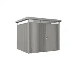 Biohort | Berging HighLine Gr. H3 | Enkele Deur | Kwartsgrijs-Metallic