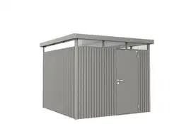 Biohort | Berging HighLine Gr. H4 | Enkele Deur | Kwartsgrijs-Metallic