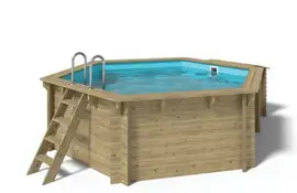 Fonteyn | Houten Zwembad 6-Hoekig Ø410 cm