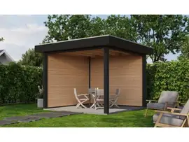 Fonteyn Exclusief veranda  300x300cm  - Gebeitst Transparant Eiken / RAL7021