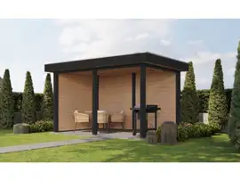 Fonteyn Exclusief veranda 388x250cm  - Gebeitst Transparant Eiken / RAL7021