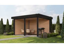 Fonteyn Exclusief veranda 388x350cm  - Gebeitst Transparant Eiken / RAL7021