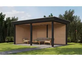 Fonteyn Exclusief veranda 488x300cm  - Gebeitst Transparant Eiken / RAL7021