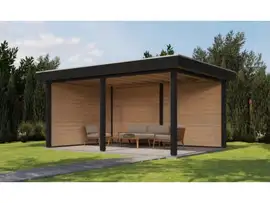 Fonteyn Exclusief veranda 488x350cm  - Gebeitst Transparant Eiken / RAL7021