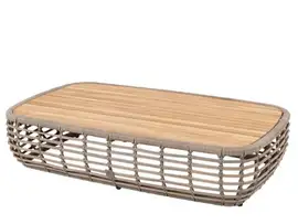 4 Seasons Outdoor | Koffietafel Lugano Teak 130 x 80 x 30 cm