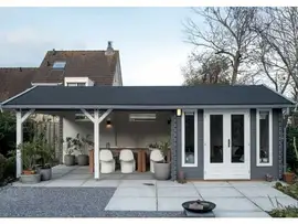 Lugarde | Blokhut met overkapping zadeldak B38