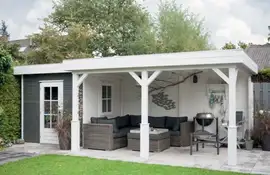 Lugarde | Tuinhuis met overkapping op maat PR26