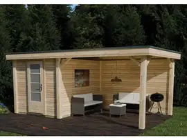 Lugarde | Lariks tuinhuis met veranda PSL2