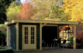 Lugarde | Lariks tuinhuis met overkapping PSL87
