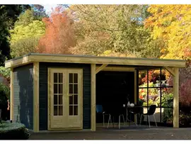 Lugarde | Lariks tuinhuis met overkapping PSL87