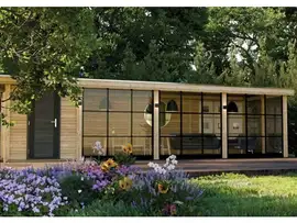 Lugarde | Lariks tuinhuis met overkapping PSL1