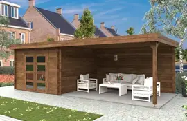 Fonteyn | Tuinhuis Lynn 700x300 | HG bruin