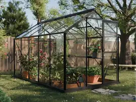 Royal Well | Mary III Tuinkas | Veiligheidsglas 3 mm | Zwart