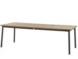 Apple Bee | Tuintafel Milou 240 x 100 cm | Teak-Black