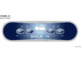 Balboa | Top Side Panel ML400 - Jets, Aux, Temp, Light