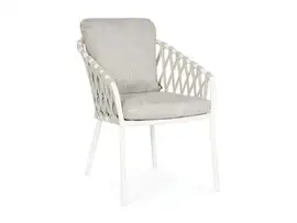 SUNS | Tuinstoel Nappa | MW | Cross Weaving | Soft Grey Mixed Weave