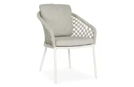 SUNS | Tuinstoel Nappa | MW | Macrame Weaving | Soft Grey Mixed Weave