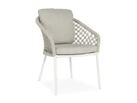 SUNS | Tuinstoel Nappa | MW | Macrame Weaving | Soft Grey Mixed Weave