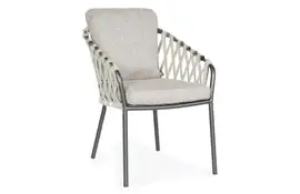 SUNS | Tuinstoel Nappa | MRG | Cross Weaving | Soft Grey Mixed Weave