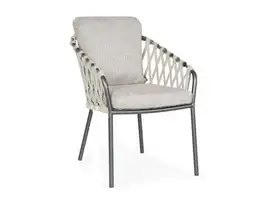 SUNS | Tuinstoel Nappa | MRG | Cross Weaving | Soft Grey Mixed Weave