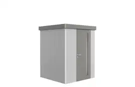 Biohort | Berging Neo 1A Variant 1.2 | Enkele Deur | Wanden Zilver-Metallic - Dak Kwartsgrijs-Metallic