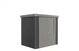 Biohort | Berging Neo 1B Variant 3.2 | Dubbele Deur | Wanden Donkergrijs-Metallic - Dak Kwartgrijs-Metallic