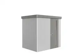 Biohort | Berging Neo 1B Variant 1.2 | Enkele Deur | Wanden Zilver-Metallic - Dak Kwartsgrijs-Metallic