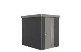 Biohort | Berging Neo 2A Variant 3.2 | Enkele Deur | Wanden Donkergrijs-Metallic - Dak Kwartgrijs-Metallic