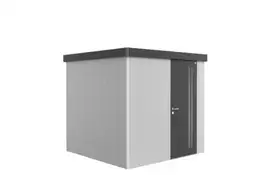 Biohort | Berging Neo 2B Variant 1.3 | Enkele Deur | Wanden Zilver-Metallic - Dak Donkergrijs-Metallic