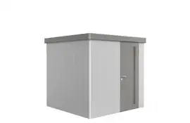 Biohort | Berging Neo 2B Variant 1.2 | Enkele Deur | Wanden Zilver-Metallic - Dak Kwartsgrijs-Metallic