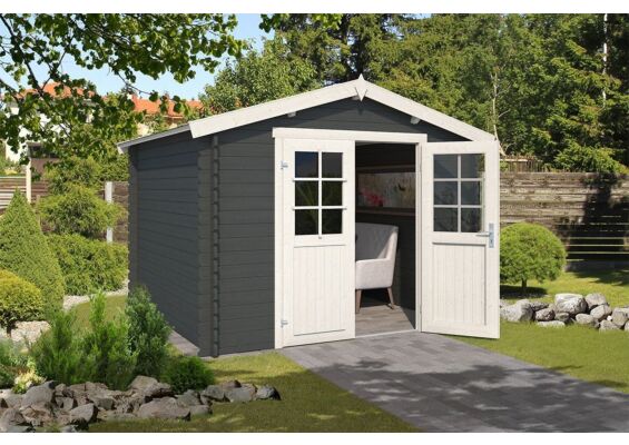 Outdoor Life Products | Tuinhuis Norah 275 x 230 | Gecoat | Carbon Grey-Wit