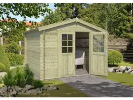Outdoor Life Products | Tuinhuis Norah 275 x 230 | Geïmpregneerd | Olijfgroen