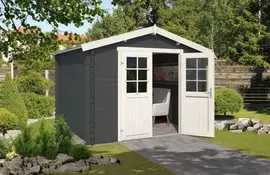 Outdoor Life Products | Tuinhuis Norah 275 x 275 | Gecoat | Carbon Grey-Wit