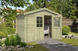 Outdoor Life Products | Tuinhuis Norah 275 x 275 | Geïmpregneerd | Olijfgroen