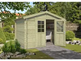 Outdoor Life Products | Tuinhuis Norah 275 x 275 | Geïmpregneerd | Olijfgroen