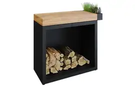 OFYR | Butcher Block Storage 90 Black | Teak Hout