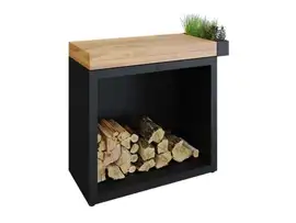OFYR | Butcher Block Storage 90 Black | Teak Hout