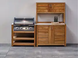 Passion Grills | Buitenkeuken Module Milano | Opstelling 10 | Albastro Cream