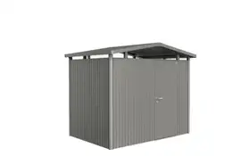 Biohort | Berging Panorama Gr. P2 | Enkele Deur | Kwartsgrijs-Metallic