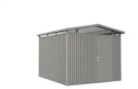 Biohort | Berging Panorama Gr. P5 | Enkele Deur | Kwartsgrijs-Metallic