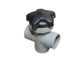 Passion | Diverter Valve - 2 S x 2" S x 2" S, Star Handle, Black"