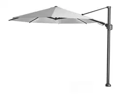 Platinum | Zweefparasol Challenger T² Glow Ø350 cm | Lichtgrijs