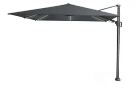 Platinum | Zweefparasol Challenger T² Glow 300 x 300 cm | Antraciet