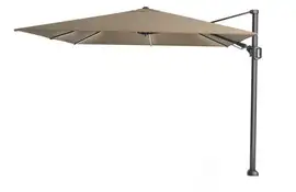 Platinum | Zweefparasol Challenger T² Glow 300 x 300 cm | Taupe