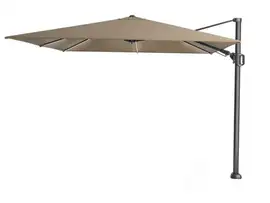 Platinum | Zweefparasol Challenger T² Glow 300 x 300 cm | Taupe