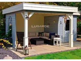 Lugarde | Tuinhuis op maat met overkapping PR9