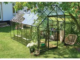 Royal Well | Qube 128 Tuinkas | Veiligheidsglas 3 mm | Zwart