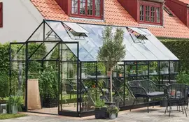 Royal Well | Qube 168 Tuinkas | Veiligheidsglas 3 mm | Zwart