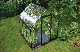 Royal Well | Qube 66 Tuinkas | Veiligheidsglas 3 mm | Zwart