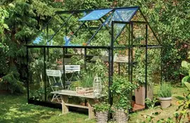 Royal Well | Qube 86 Tuinkas | Veiligheidsglas 3 mm | Zwart